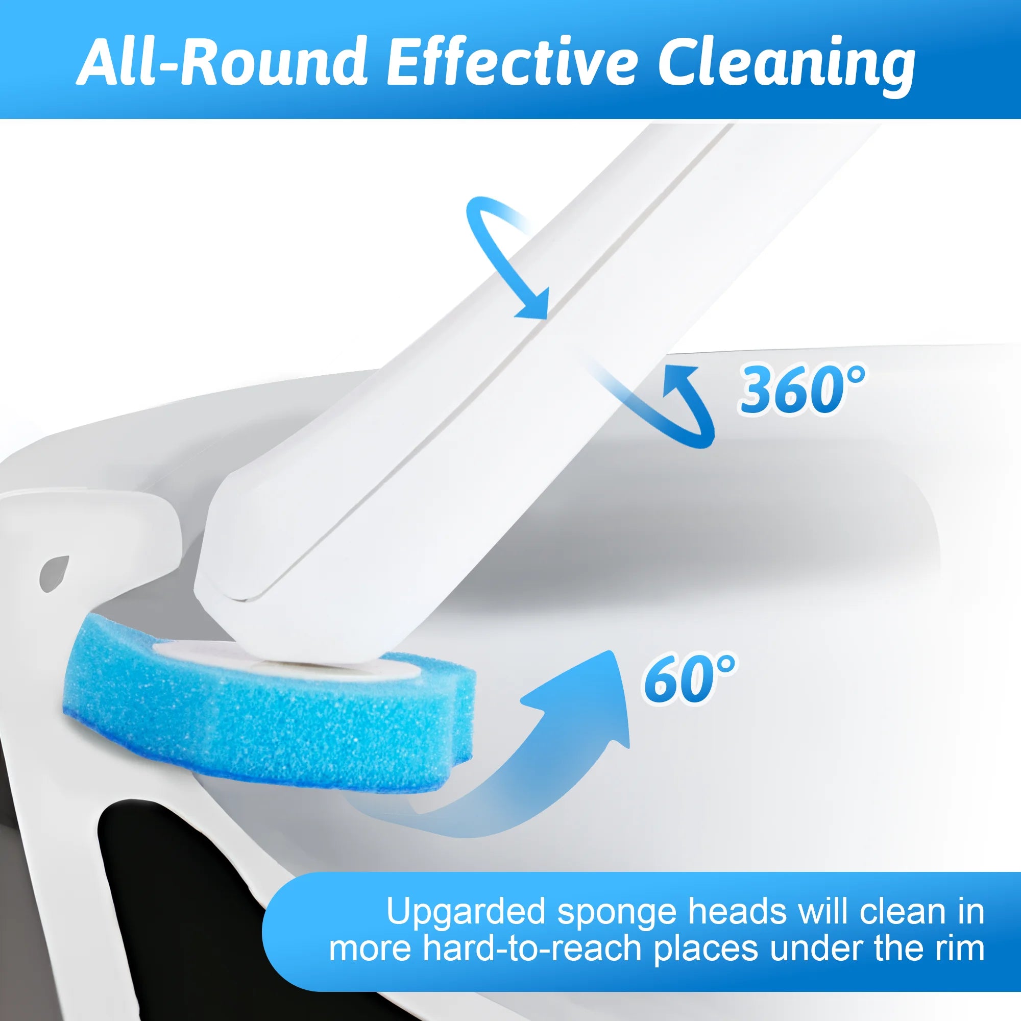 Disposable Toilet Bowl Brush Cleaner 1 Pack with 40 Toilet Refills